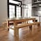 Flash Furniture Rectangle 40 in W, 108 in L, 30 in H, Pine Wood, Pinus Glabra, Steel, Light Natural XA-F-108X40-LN-GG - alternate 1
